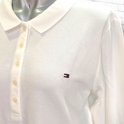 **HOY** Polo de manga larga TOMMY HILFIGER color Blanco Talla XL (pequeña)