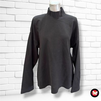 **HOY** Sudadera básica de cuello alto ZARA color Negro Talla M