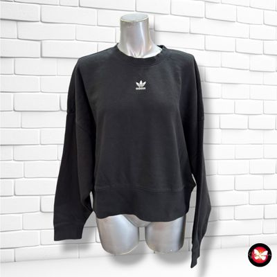 **HOY** Sudadera cropped ADIDAS color Negro Talla 34 (grande)