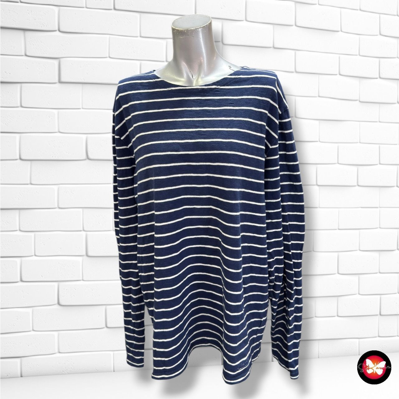 **HOY** Sudadera de rayitas MARC O’POLO color Azul marino y blanco Talla XL