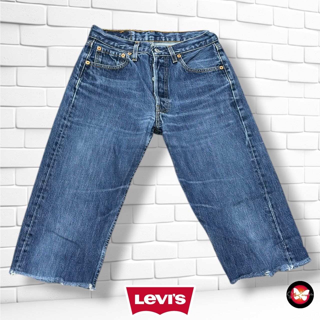 **HOY** Pantalón pirata 501 LEVI’S color Azul vaquero Talla M/L (W29) (pequeña)