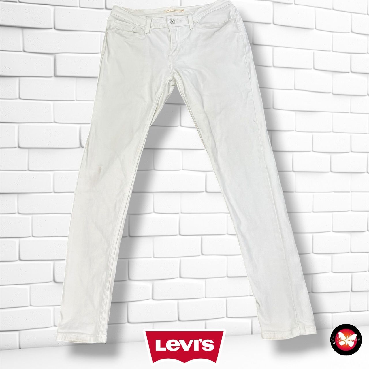 **HOY** Pantalón 535 SUPER SKINNY LEVI’S color Blanco Talla L (W30)