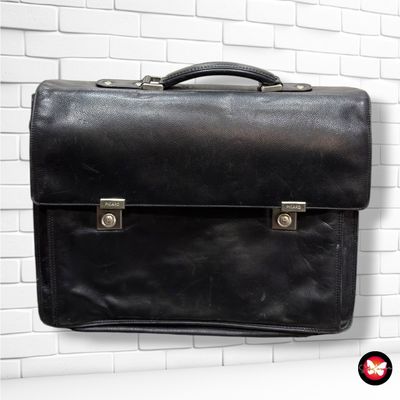 **HOY** Maletín vintage de piel PICARD color Negro Talla GRANDE