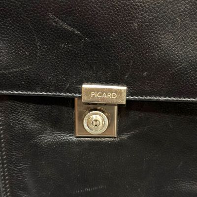 **HOY** Maletín vintage de piel PICARD color Negro Talla GRANDE