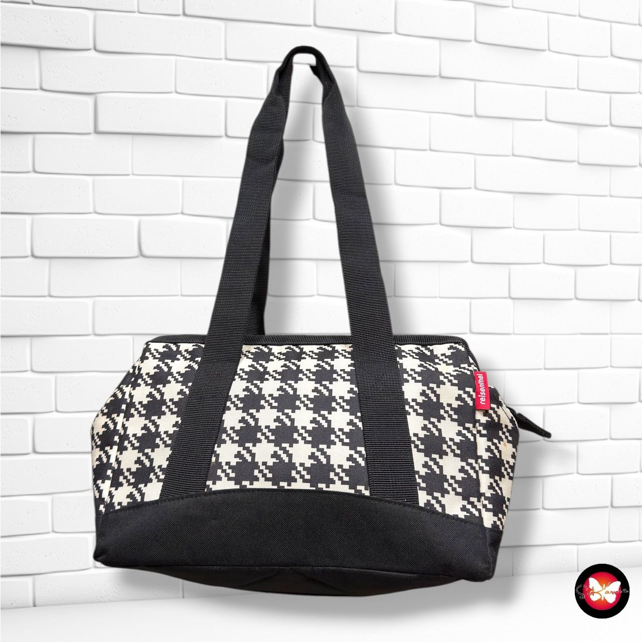 **HOY** Neceser con armazón metálico REISENTHEL color Negro y hueso Talla MEDIANO