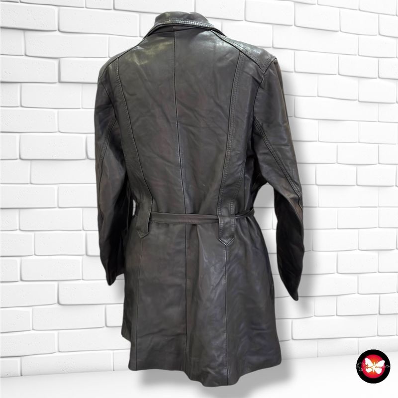 **HOY** Gabardina de piel acolchada  color Negro Talla XL