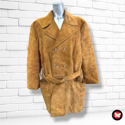 **HOY** Gabardina de ante color Camel Talla Hombre M/L
