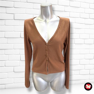 **HOY** Chaqueta de punto HOLLISTER color Marrón Talla L (pequeña)