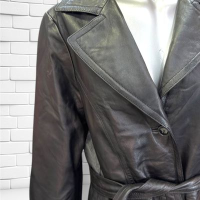 **HOY** Gabardina de piel CLOTHES color Negro Talla 40