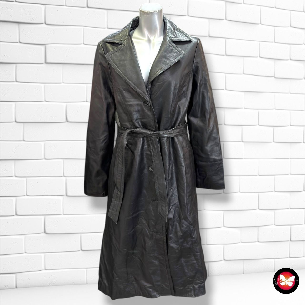 **HOY** Gabardina de piel CLOTHES color Negro Talla 40
