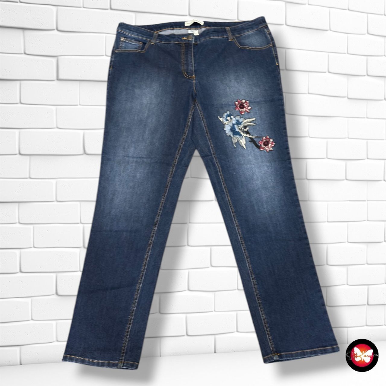 **HOY** Pantalón JANET &amp; JOYCE color Azul vaquero Talla 48/50