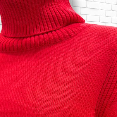 **HOY** Jersey de manga larga y cuello alto PUBLIC color Rojo Talla L