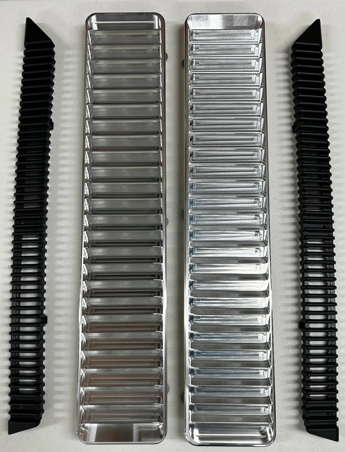 Ford GT Billet Top Vent Combo — Raw Aluminum / Side Vents Powder Coated Black Ford GT Billet Top Vent Combo — Raw Aluminum / Side Vents Powder Coated Black