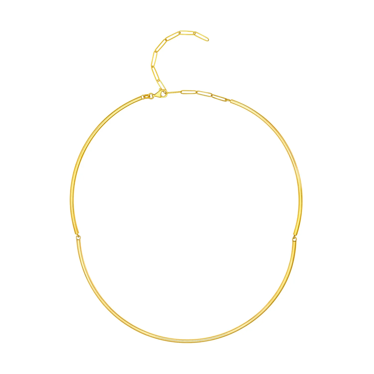 16.5-Inch Polished Yellow Gold Collar Necklace 16.5-Inch Polished Yellow Gold Collar Necklace