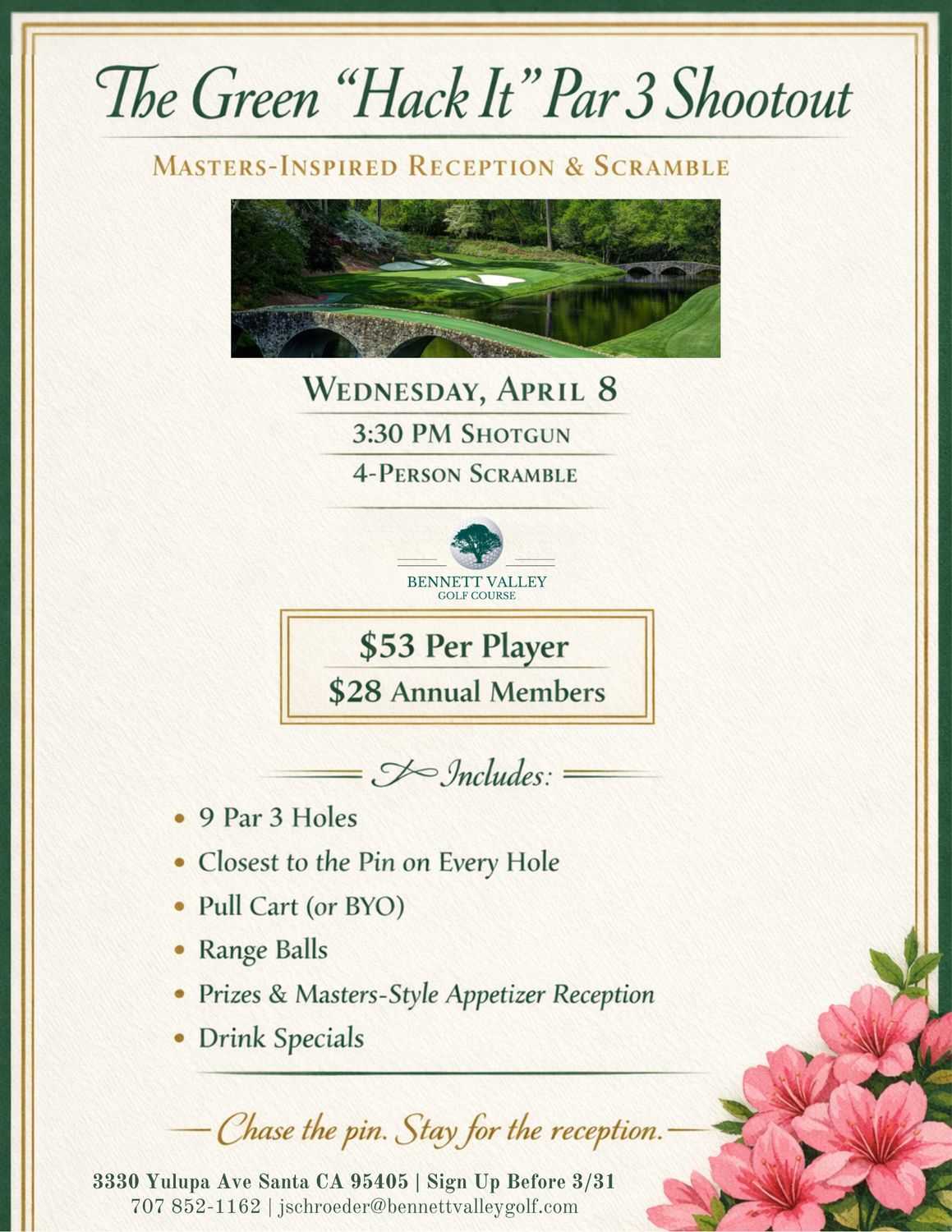 The Green "Hack It" | 9 hole, Par 3 Tournament