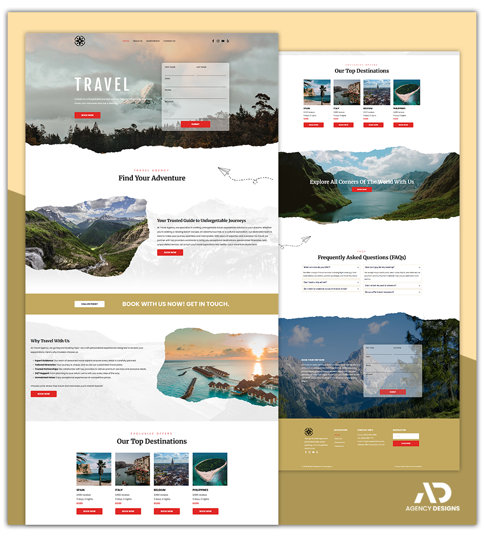 TRAVEL 1 - LANDING PAGE