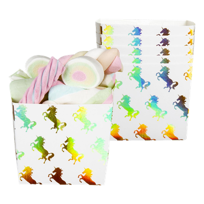 6 Pappschalen - Einhorn in Gold - 4 Stück