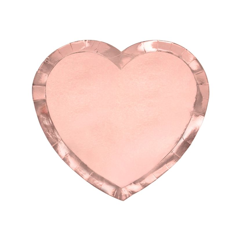 6 Pappteller - Herz - 2 Stück