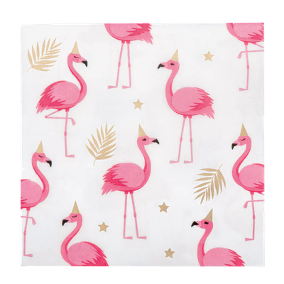 20 Servietten - Flamingo - 5 Stück