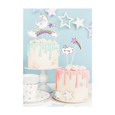 6 Papierhalme Einhorn - 4 Stück