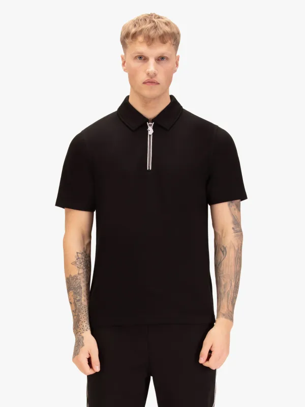 Luke 1977 Opal Zip Polo - Black