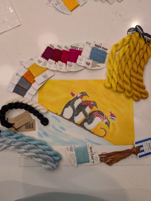 Threads for Tina N. for the Penguin Sledding Canvas