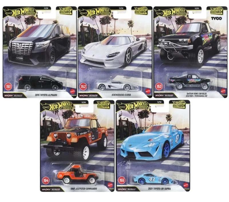 Hot Wheels Boulevard Car Culture 5er Set Komplettsatz 151-155 Hot Wheels Boulevard Car Culture 5er Set Komplettsatz 151-155
