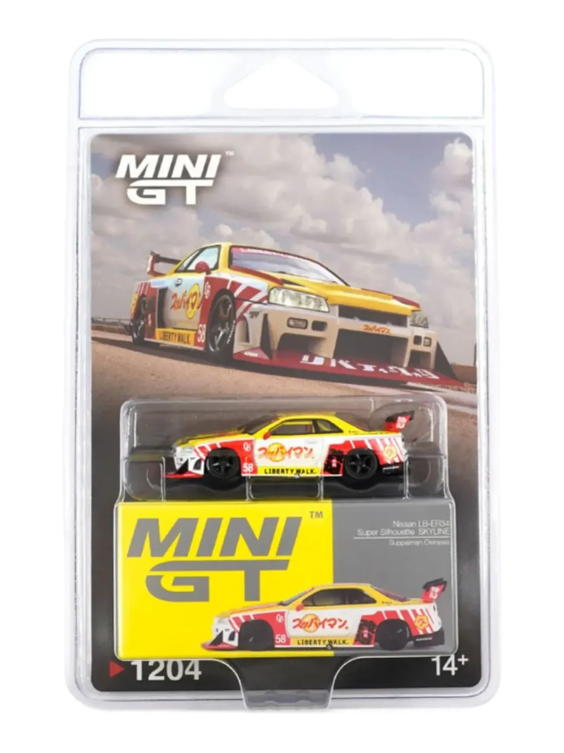 Mini GT Nissan Skyline R34 Super Silhouette Suppaiman Blisterversion #MGT1204