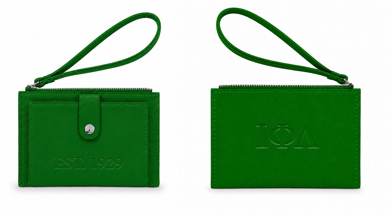 Embossed Iota Wristlet Wallter
