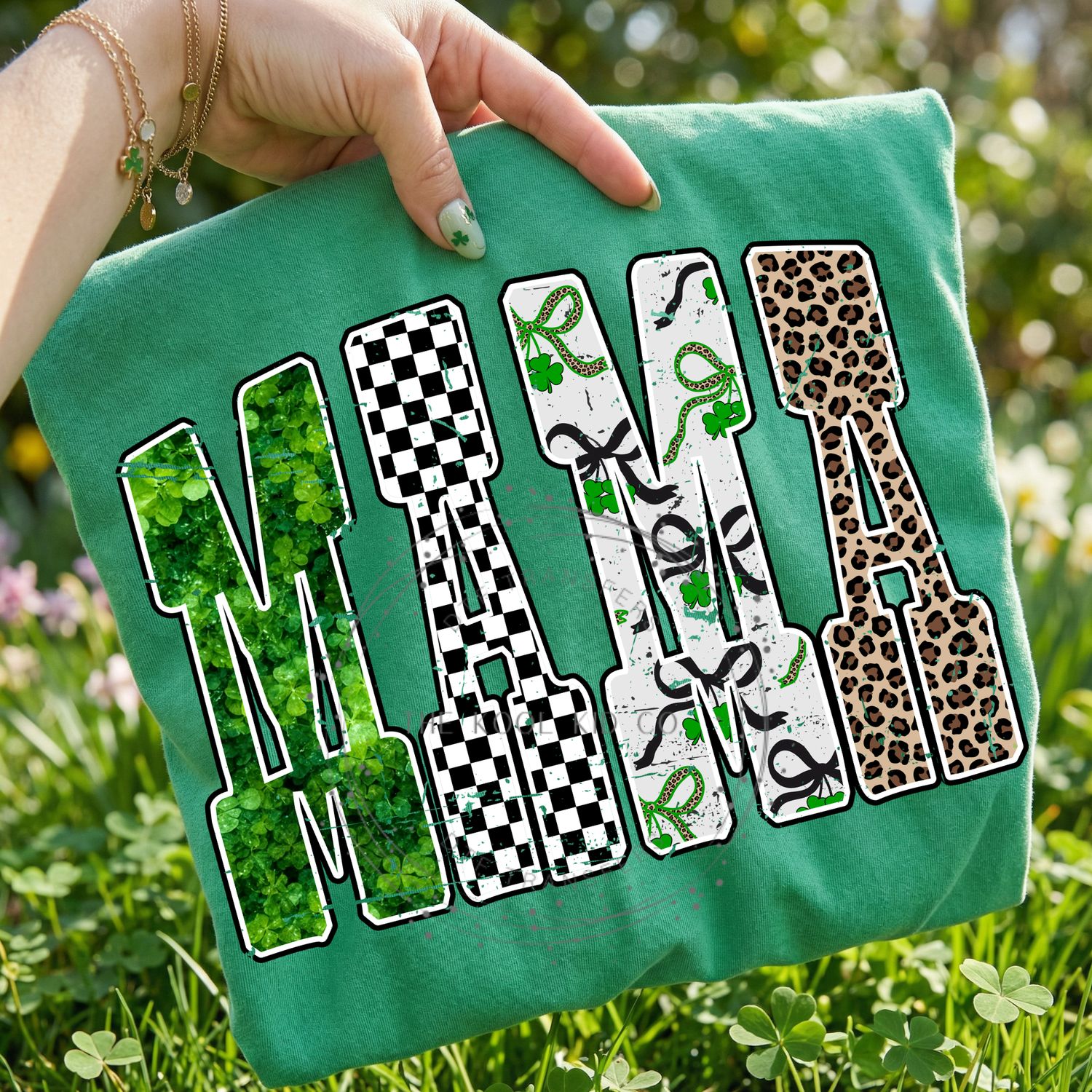 Shamrock Checkered Leopard Mama