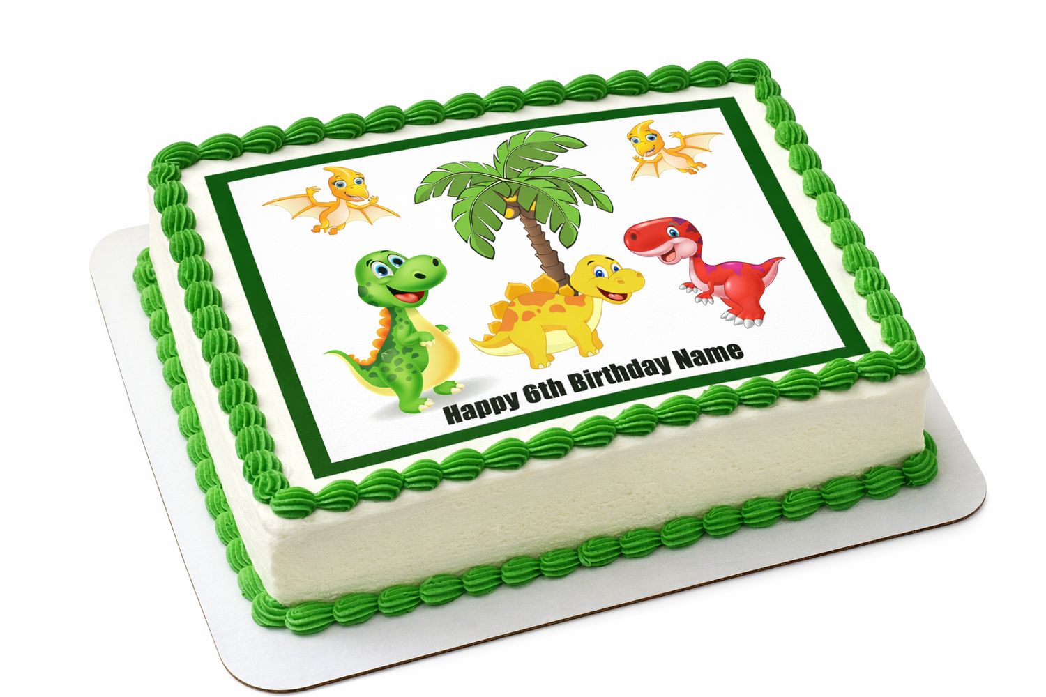 Dinosaur Edible Icing Cake Toppers – Jurassic Park Party Decorations