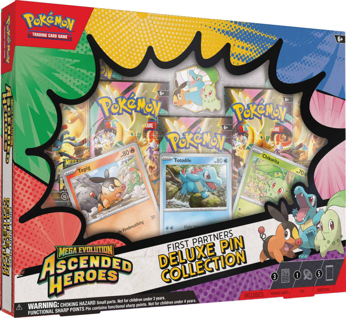 Pokemon TCG Mega Evolution Ascended Heroes Deluxe Pin Collection First Partners
