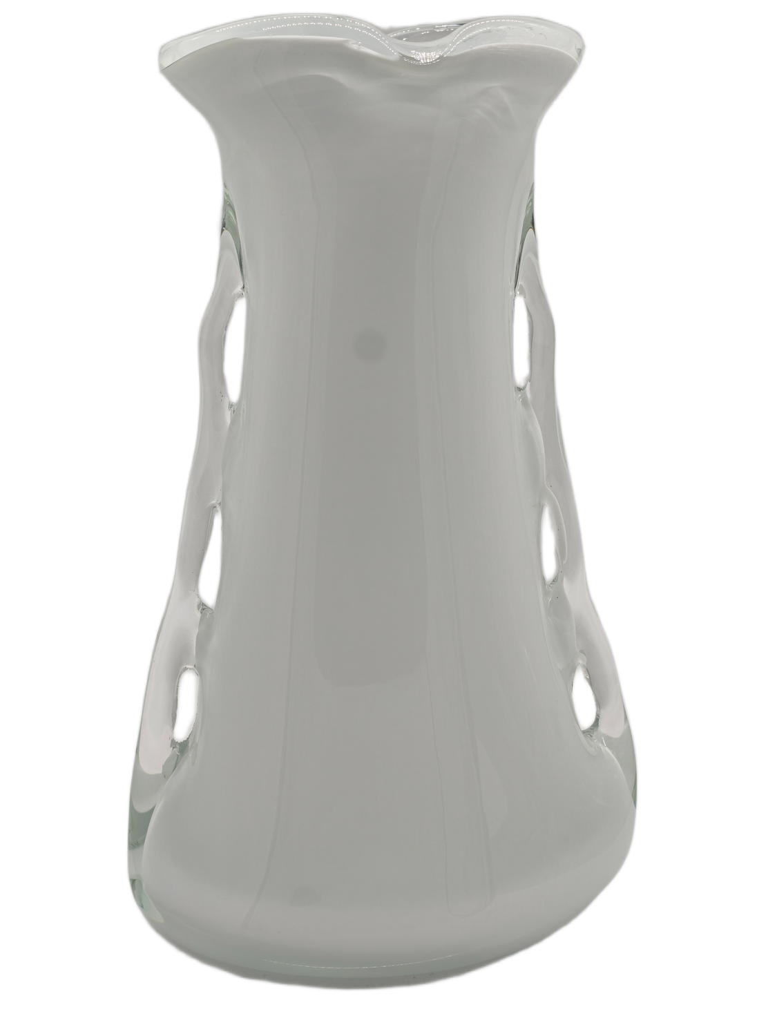 Duży wazon szklany ręcznie formowany – model „Płetwa Rekina"