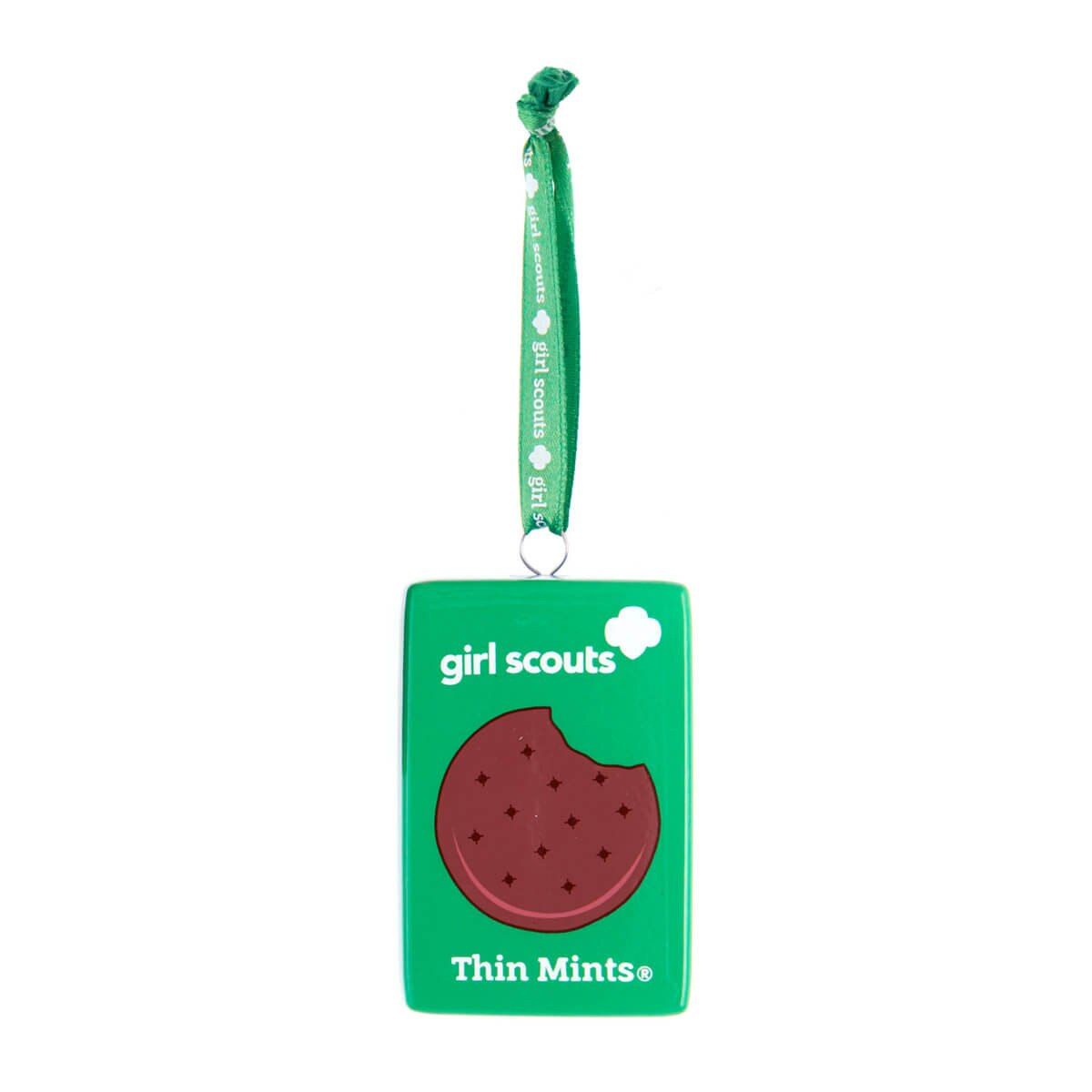 GIRL SCOUTS COOKIE BOX ORNAMENT GREEN