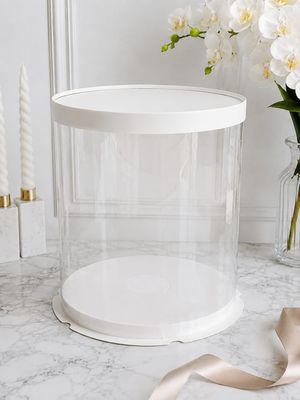 Transparent cake box 30cm - Set of 5