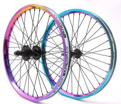 Paire de Roues BMX KHEbikes 20" - Édition Oil Slick - 10mm / 14mm S/B