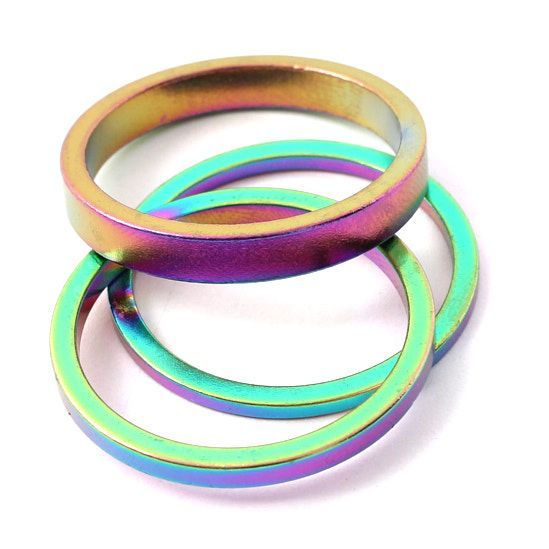 Pack de 3 Spacers de Direction BMX KHEbikes - Oil Slick