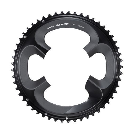 Plateau Extérieur SHIMANO 105 FC-R7000 - 53 Dents (Noir)