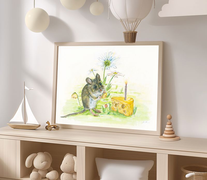 Personalisiertes Poster für Kinder  *Geburtstags-Maus*