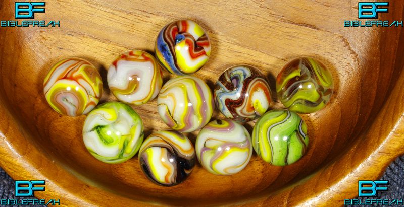 003710 Ten (10) 2012 JABO Dave's Tank Test RUN "HANDPICKED KEEPERS" MINT 9.0 3/4" +/- Marbles