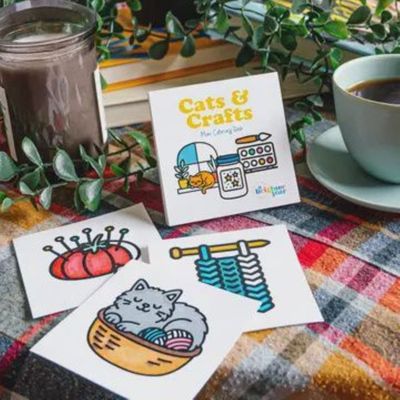 Mini Coloring Book- Crafts &amp; Cats