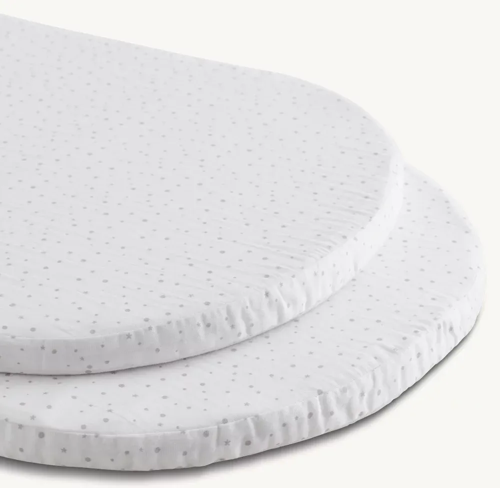 Moon &amp; Star Oval Bassinet Sheets (Set of 2)