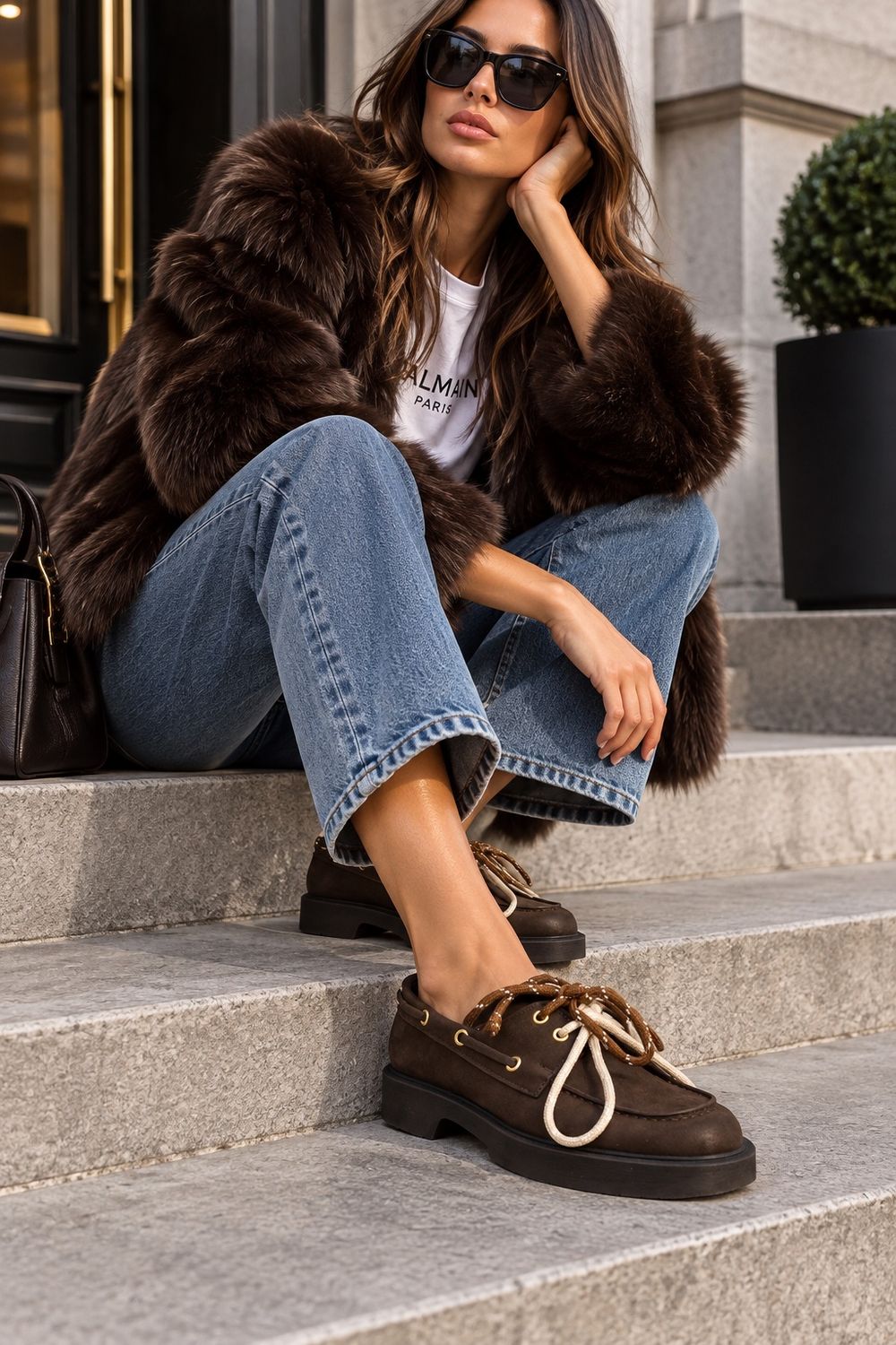URBAN LIFESTYLE PECHINO Nabuk Brown con Lacci