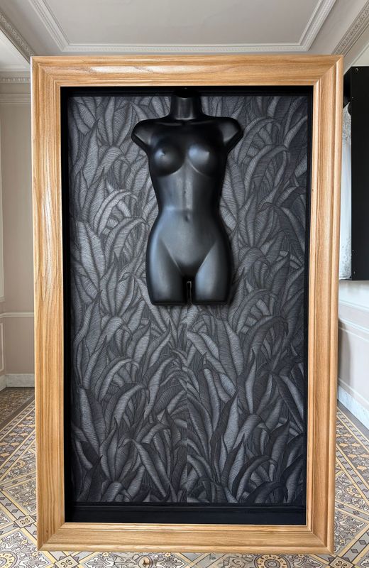 Écrin feuille/ chêne vernis pailleté