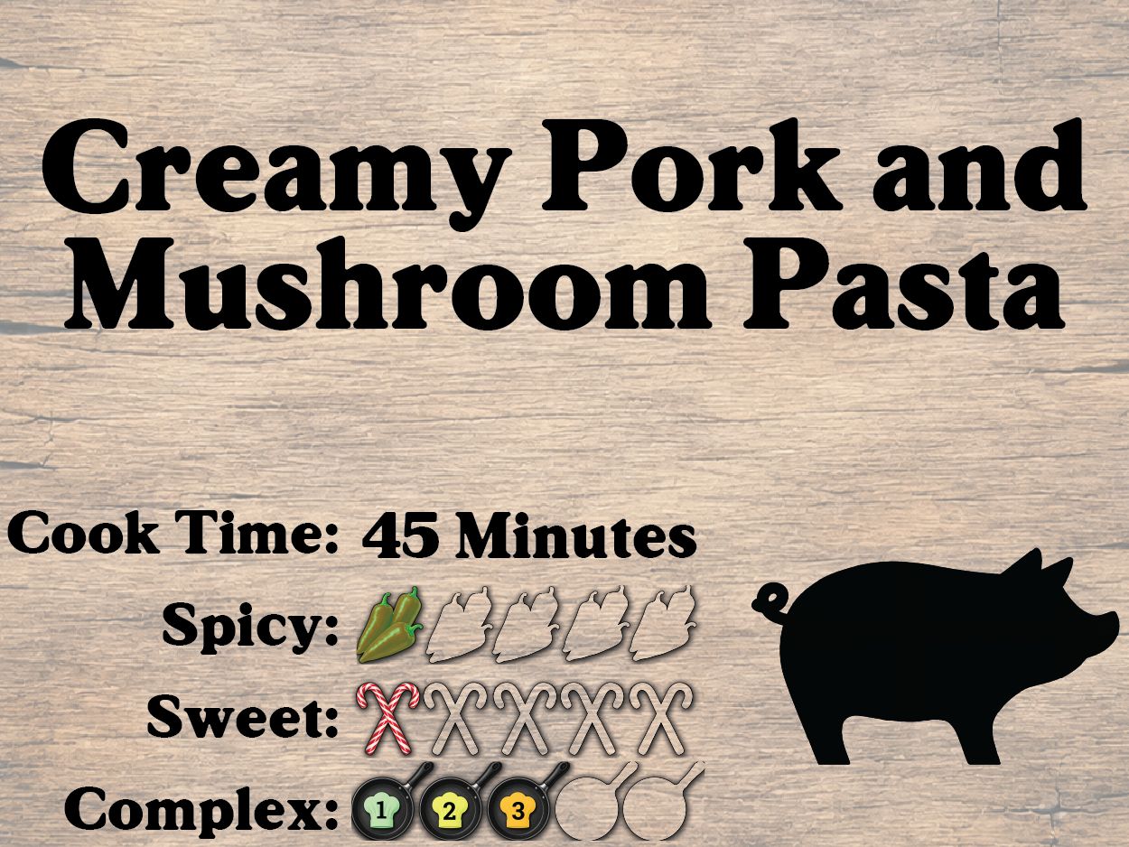 Creamy Pork and Mushroom Pasta