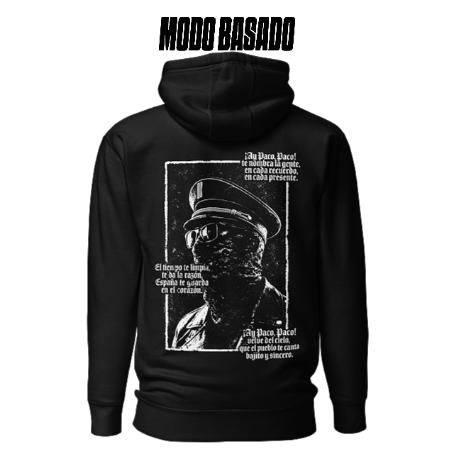 Sudadera negra "Coronel Basado - letra"