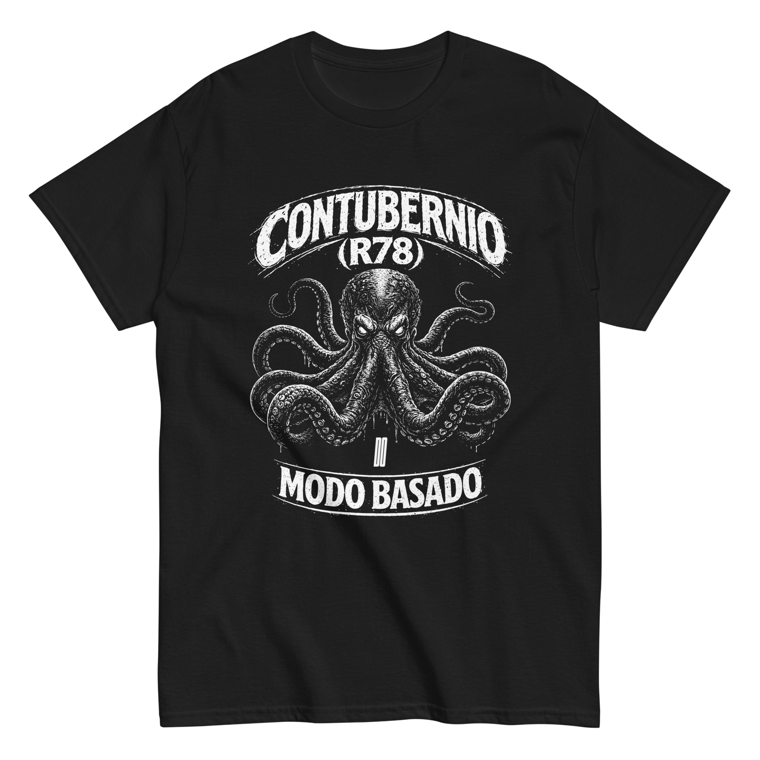 Camiseta negra "CONTUBERNIO (R78)" 1