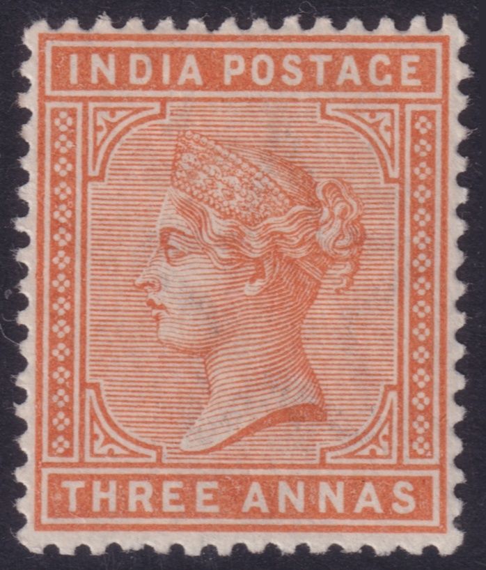India 1890 3a Brown Orange