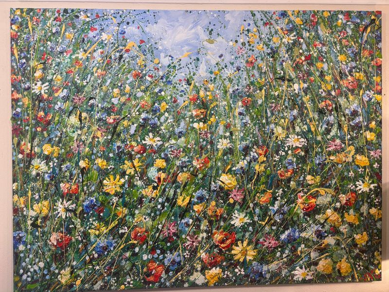 Wild Flower Meadow - Original Painting 120x90cm
