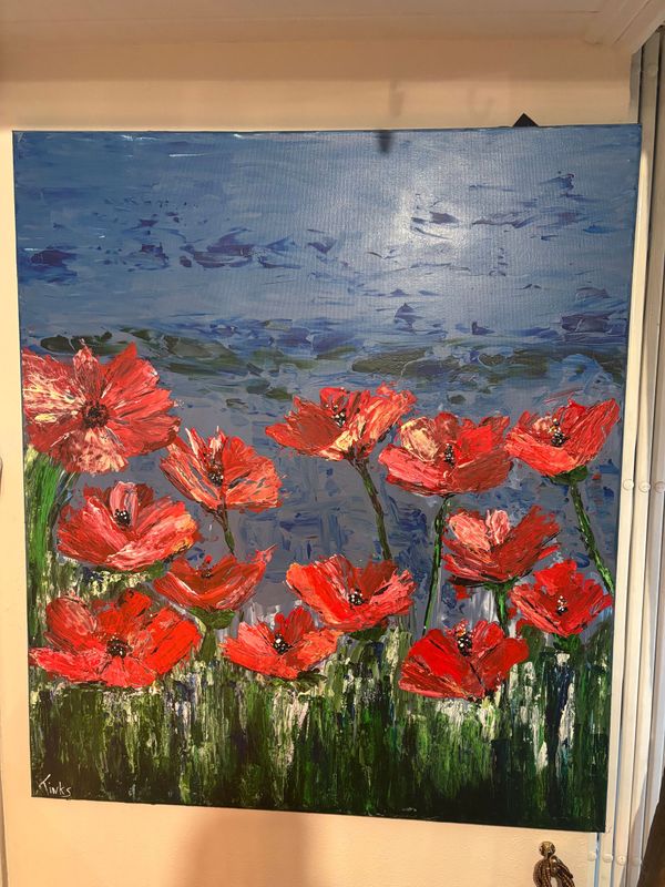"Poppies Of Time" By Tennille Balt - 80x70cm